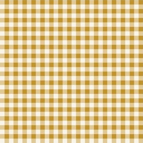 09 Mustard- Gingham- sMini- Quarter Inch- Plaid- Check- Checked- Petal Solids- Cottagecore- Gold- Ochre- Honey- Neutral- Natural Earth Tones- Fall- Autumn