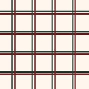 Christmas red and green plaid checker cross hatch 