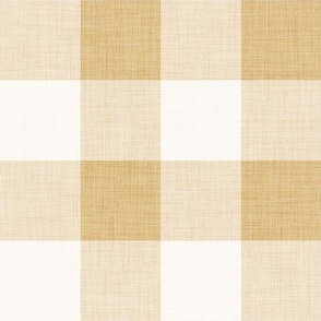 10 Honey- Gingham- Large- 2 inches- Buffalo Plaid- Vichy Check- Checked - Petal Solids - Gold- Ochre - Mustard- Neutral- Natural Earth Tones- Fall- Autumn
