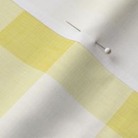 11 Buttercup- Gingham- Large- 2 Inches- Buffalo Plaid- Vichy Check- Checked- Linen Texture- Petal Solids Coordinate- Wallpaper- Gold- Light Yellow- Pastel- Fall- Autumn- Spring- Summer