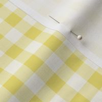 11 Buttercup- Gingham- Small- Half Inch- Buffalo Plaid- Vichy Check- Checked- Petal Solids- Gold- Light Yellow- Pastel- Fall- Autumn- Spring- Summer