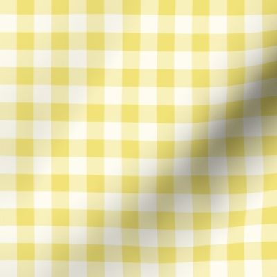 11 Buttercup- Gingham- Small- Half Inch- Buffalo Plaid- Vichy Check- Checked- Petal Solids- Gold- Light Yellow- Pastel- Fall- Autumn- Spring- Summer