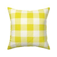 12- Lemon Lime- Gingham- Large- 2 Inches- Buffalo Plaid- Vichy Check- Checked- Linen Texture- Petal Solids Coordinate- Wallpaper- Gold- Bright Yellow- Fall- Autumn- Spring- Summer