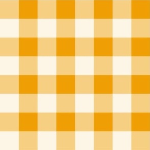 13 Marigold- Gingham- Medium- 1 Inch- Buffalo Plaid- Vichy Check- Checked Wallpaper- Petal Solids Coordinate- Gold- Ochre- Honey- Orange- Mustard- Bright Earth Tones- Fall- Autumn- Summer