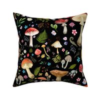  Vintage Mushroom Garden | Cottagecore Mushroom | Woodland Theme Mushroom | Toadstool Fabric 