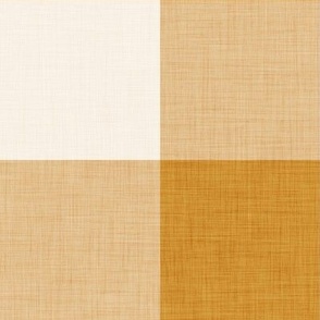 15 Desert Sun- Gingham- Extra Large- 4 Inches- Plaid- Vichy Check- Checked- Linen Texture- Petal Solids Coordinate- Wallpaper- Gold- Ochre- Goldenrod- Honey- Mustard- Warm Earth Tones- Fall- Autumn