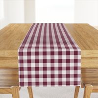 16 Wine- Gingham- Medium- 1 Inch- Buffalo Plaid- Vichy Check- Checked Wallpaper- Petal Solids Coordinate- Burgundy- Dark Red- Warm Earth Tones- Fall- Autumn