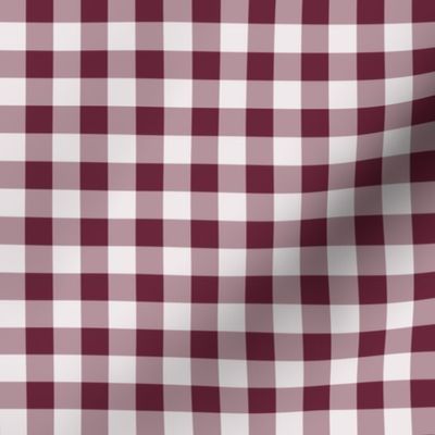 16 Wine- Gingham- Small- Half Inch- Plaid- Check- Checked- Petal Solids- Cottagecore- Burgundy- Dark Red- Warm Earth Tones- Fall- Autumn