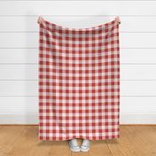 17 Poppy Red- Gingham- Large- 2 Inches- Buffalo Plaid- Vichy Check- Checked- Linen Texture- Petal Solids Coordinate- Wallpaper- Christmas- Holidays- Valentines Day