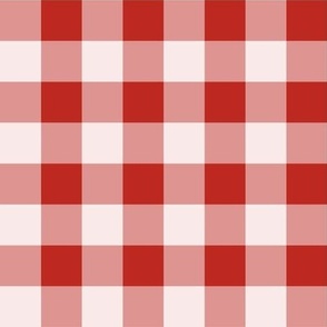 17 Poppy Red- Gingham- Medium- 1 Inch- Buffalo Plaid- Vichy Check- Checked Wallpaper- Petal Solids Coordinate- Christmas- Holidays- Valentines Day