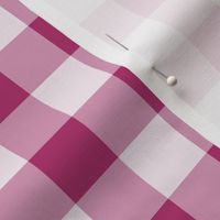 18 Bubble Gum- Gingham- Medium- 1 Inch- Buffalo Plaid- Vichy Check- Checked Wallpaper- Petal Solids Coordinate- Magenta- Bright Pink- Valentines Day