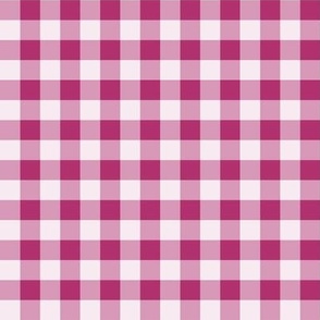 18 Bubble Gum- Gingham- Small- Half Inch- Plaid- Check- Checked- Petal Solids- Cottagecore- Magenta- Bright Pink- Valentines Day