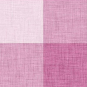 20 Peony- Gingham- Extra Large- 4 Inches- Buffalo Plaid- Vichy Check- Checked- Linen Texture- Petal Solids Coordinate- Wallpaper- Magenta- Bright Pink- Valentines Day- Spring