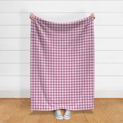 20 Peony- Gingham- Medium- 1 Inch- Buffalo Plaid- Vichy Check- Checked Wallpaper- Petal Solids Coordinate- Magenta- Bright Pink- Valentines Day- Spring