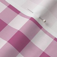 20 Peony- Gingham- Medium- 1 Inch- Buffalo Plaid- Vichy Check- Checked Wallpaper- Petal Solids Coordinate- Magenta- Bright Pink- Valentines Day- Spring