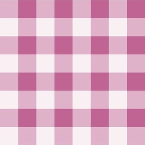 20 Peony- Gingham- Medium- 1 Inch- Buffalo Plaid- Vichy Check- Checked Wallpaper- Petal Solids Coordinate- Magenta- Bright Pink- Valentines Day- Spring