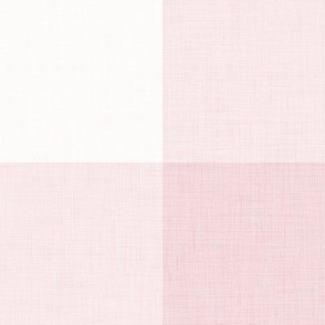 21 Cotton Candy- Gingham- Extra Large- 4 Inches- Buffalo Plaid- Vichy Check- Checked- Linen Texture- Petal Solids Coordinate- Wallpaper- Pastel Pink- Valentines Day