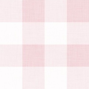 21 Cotton Candy- Gingham- Large- 2 Inches- Buffalo Plaid- Vichy Check- Checked- Linen Texture- Petal Solids Coordinate- Wallpaper- Pastel Pink- Valentines Day