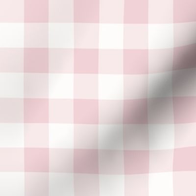 21 Cotton Candy- Gingham- Medium- 1 Inch- Buffalo Plaid- Vichy Check- Checked Wallpaper- Petal Solids Coordinate- Pastel Pink- Valentines Day
