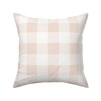 22 Blush- Gingham- Large- 2 Inches- Buffalo Plaid- Vichy Check- Checked- Linen Texture- Petal Solids Coordinate- Wallpaper- Pastel Blush Pink- Valentines Day- Spring