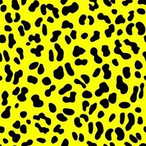 80s Retro Leopard Neon Yellow