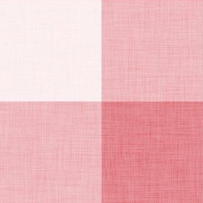 23 Watermelon- Extra Large- 4 Inches- Buffalo Plaid- Vichy Check- Checked- Linen Texture- Petal Solids Coordinate- Wallpaper- Coral- Flamingo- Pink- Valentines Day