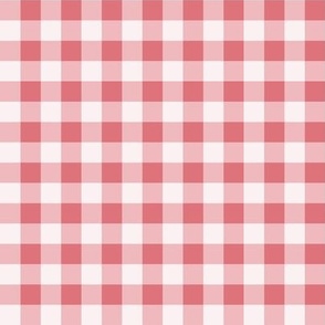 23 Watermelon- Gingham- Small- Half Inch- Plaid- Check- Checked- Petal Solids- Cottagecore- Coral- Flamingo- Pink- Valentines Day