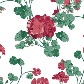 Mauve Geraniums (Small Pattern)