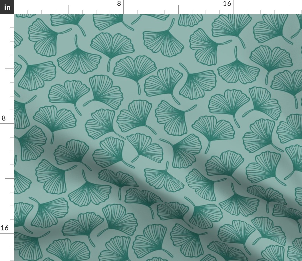 Ginkgo Teal Scatter Smaller Scale