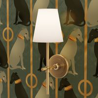 1920’s Art Deco: Whippets on Gold and Slate Grey Architecture