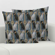 1920’s Art Deco: Whippets on Gold and Slate Grey Architecture