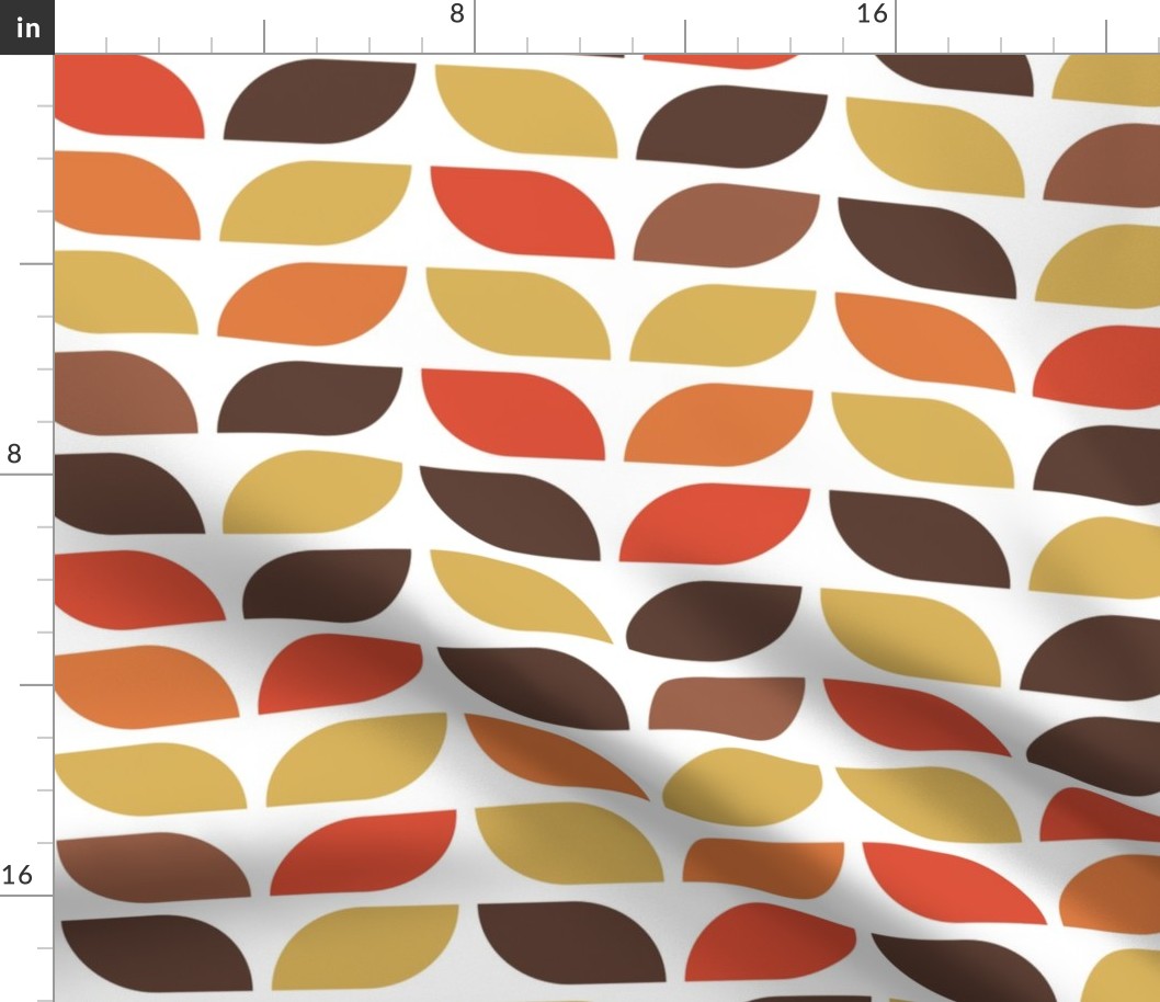 Geometric Pattern: Leaf: Ayres White (large version)