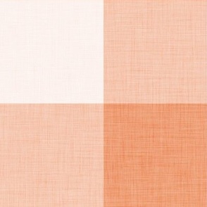 25 Peach- Gingham- Extra Large- 4 Inches- Buffalo Plaid- Vichy Check- Checked- Linen Texture- Petal Solids Coordinate- Wallpaper- Pastel Orange- Pumpkin- Halloween- Thanksgiving- Spring- Summer