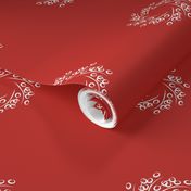 Christmas2022 - White Wreath on Poppy Red - bd2920