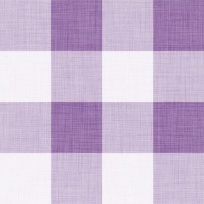 27 Orchid- Gingham- Large- 2 Inches- Buffalo Plaid- Vichy Check- Checked- Linen Texture- Petal Solids Coordinate- Wallpaper- Purple- Violet- Pastel Halloween