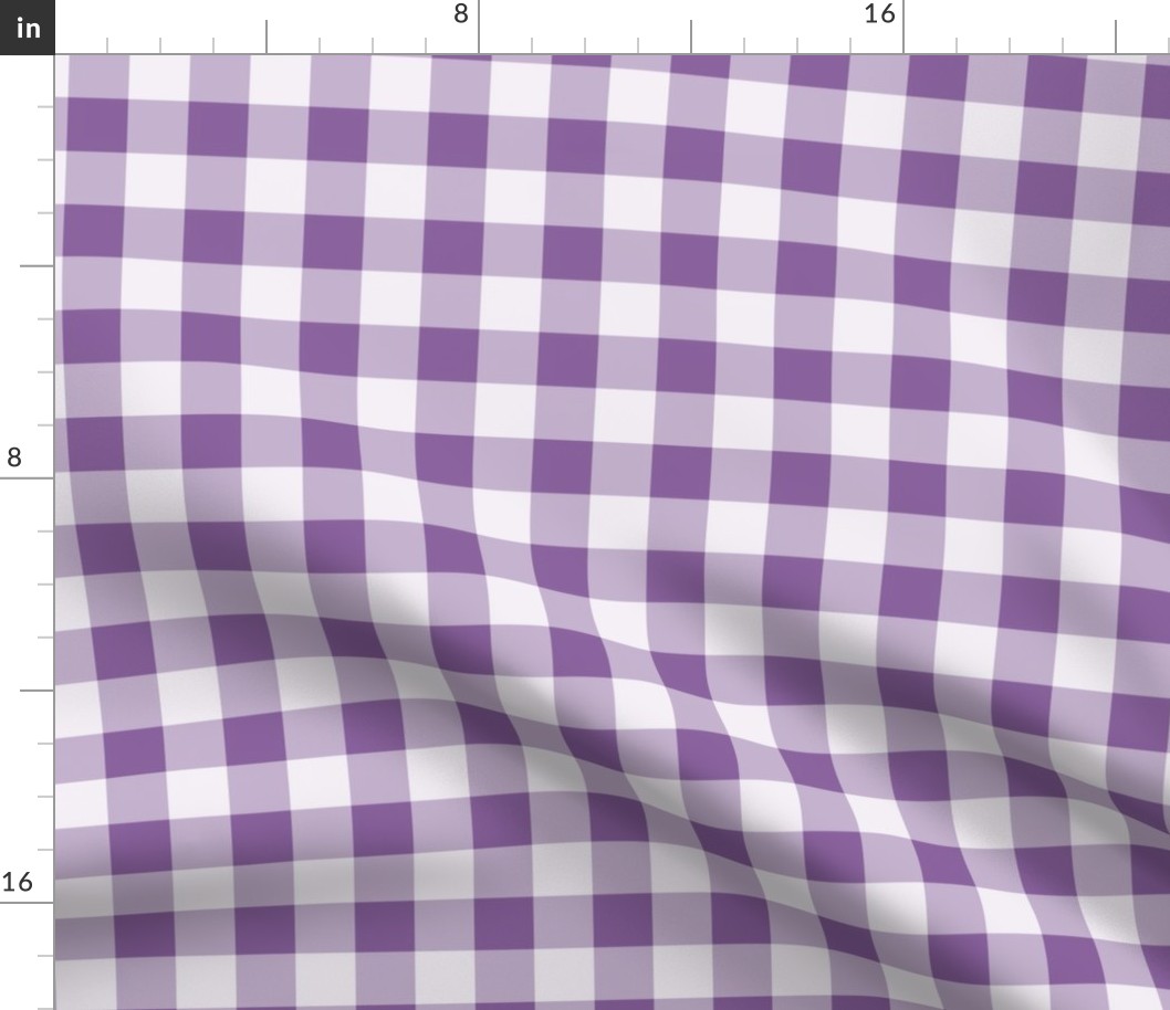 27 Orchid- Gingham- Medium- 1 Inch- Buffalo Plaid- Vichy Check- Checked Wallpaper- Petal Solids Coordinate- Purple- Violet- Pastel Halloween