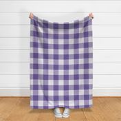 28 Grape- Gingham- Extra Large- 4 Inches- Buffalo Plaid- Vichy Check- Checked- Linen Texture- Petal Solids Coordinate- Wallpaper- Purple- Violet- Halloween