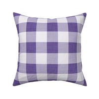 28 Grape- Gingham- Large- 2 Inches- Buffalo Plaid- Vichy Check- Checked- Linen Texture- Petal Solids Coordinate- Wallpaper- Purple- Violet- Halloween