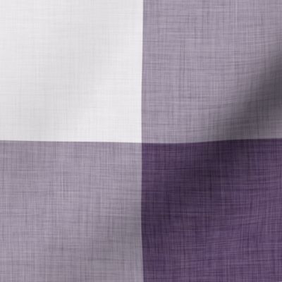 29 Plum- Gingham- Extra Large- 4 Inches- Buffalo Plaid- Vichy Check- Checked- Linen Texture- Petal Solids Coordinate- Wallpaper- Purple- Violet- Halloween