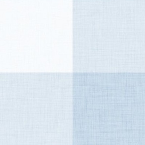 34 Fog- Gingham- Extra Large- 4 Inches- Buffalo Plaid- Vichy Check- Checked- Linen Texture- Petal Solids Coordinate- Cottagecore Wallpaper- Pastel Blue- Soft Blue- Sky Blue- Coastal- Nautical