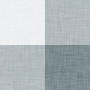 35 Slate- Gingham- Extra Large- 4 Inches- Buffalo Plaid- Vichy Check- Checked- Linen Texture- Petal Solids Coordinate- Cottagecore Wallpaper- Gray Blue- Grey- Muted Blue- Neutral