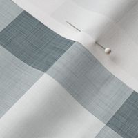 35 Slate- Gingham- Large- 2 Inches- Buffalo Plaid- Vichy Check- Checked- Linen Texture- Petal Solids Coordinate- Cottagecore Wallpaper- Gray Blue- Grey- Muted Blue- Neutral