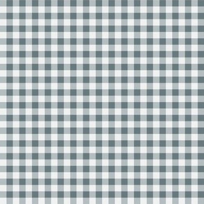 35 Slate- Gingham- Mini- 1/4 Inch- Plaid- Check- Checked- Petal Solids- Cottagecore Wallpaper- Gray Blue- Grey- Muted Blue- Neutral