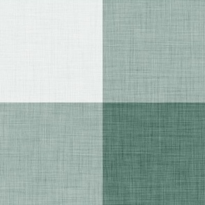36 Pine- Gingham- Extra Large- 4 Inches- Buffalo Plaid- Vichy Check- Checked- Linen Texture- Petal Solids Coordinate- Cottagecore Wallpaper- Teal Green- Gray- Pine- Muted Green- Forest- Neutral
