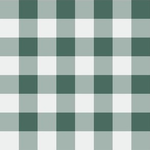 36 Pine- Gingham- Medium- 1 Inch- Buffalo Plaid- Vichy Check- Checked- Petal Solids Coordinate- Cottagecore Wallpaper- Teal Green- Gray- Pine- Muted Green- Forest- Neutral