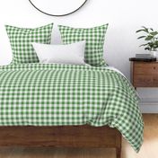 38 Kelly Green- Gingham- Medium- 1 Inch- Buffalo Plaid- Vichy Check- Checked- Petal Solids Coordinate- Cottagecore Wallpaper- Forest- Pine- Emerald- Christmas- Holidays