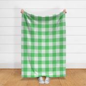39 Grass Green- Gingham- Extra Large- 4 inches-  Plaid- Vichy Check- Checked- Petal Solids Coordinate- Cottagecore Wallpaper- Kelly Green- Emerald- Bright Green- Christmas- Holidays