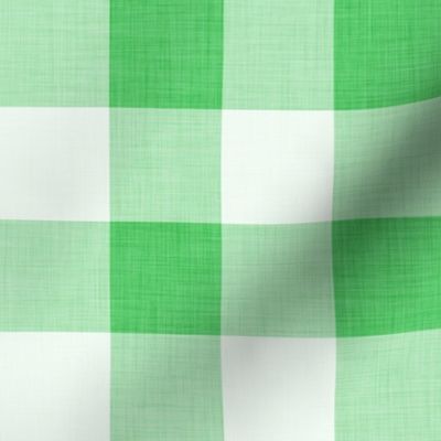 39 Grass Green- Gingham- Large- 2 inches-  Plaid- Vichy Check- Checked- Petal Solids Coordinate- Cottagecore Wallpaper- Kelly Green- Emerald- Bright Green- Christmas- Holidays