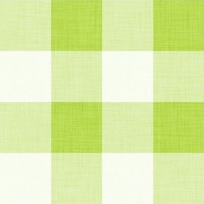 40 Lime Green- Gingham- Large- 2 Inches- Buffalo Plaid- Vichy Check- Checked- Linen Texture- Petal Solids Coordinate- Cottagecore Wallpaper- Bright Green- Light Green- Summer- Spring