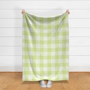 41 Honeydew- Gingham- Extra Large- 4 Inches- Buffalo Plaid- Vichy Check- Checked- Linen Texture- Petal Solids Coordinate- Cottagecore Wallpaper- Bright- Light Green- Pastel- Summer- Spring